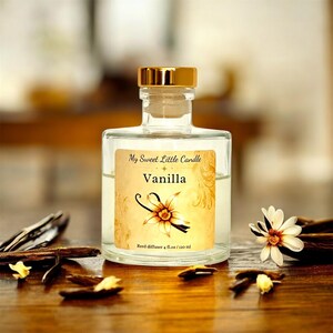 Reed Diffuser Vanilla : Reed Fragrance Set, Cozy Home Gift, 4 fl.oz,