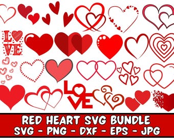 Hand Drawn Heart SVG Bundle: Doodle & Sketch Designs (Digital Download)