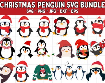 Pinguin Weihnachten SVG | Weihnachten SVG | Niedliche Weihnachts Clipart | Pinguin Weihnachten | Weihnachtsschnitt Dateien | Cricut