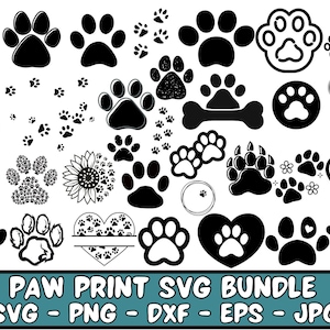 Paw Print Svg, dog Paw SVG, Dog Svg, Paw Svg, Animal Paw Svg, cat Paw Svg, Dog Paw Print Cut File, Paw Print Cut File, Animal Print Svg
