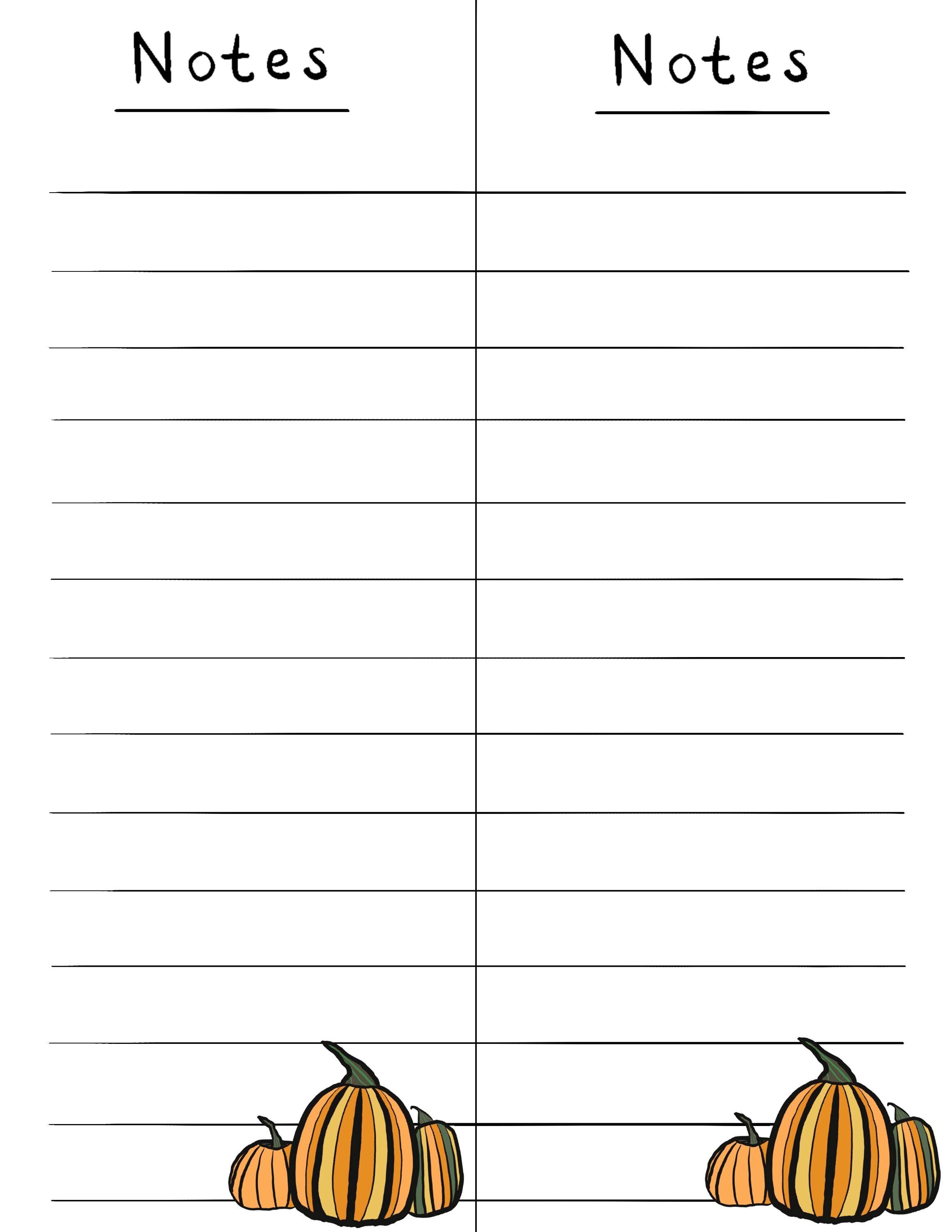 PDF Pumpkin Note Printable - Etsy
