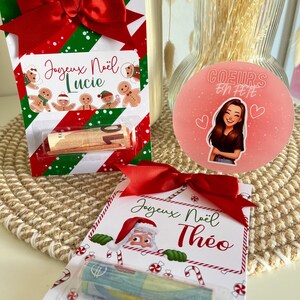 Carte billet personnalisée pour Noël, idée cadeau originale enfant, adulte