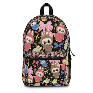 Labubu inspirierter Polyester-Rucksack: Skurril, langlebiges Design