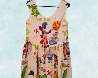 Handmade Pirate-Themed Sleeveless Dress – Fun and Playful Adventure Style