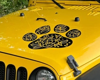 Paw Print Vinyl Decal -  Accessories, Hood Decals for Women, Vinyl Stickers - by Artstudio54