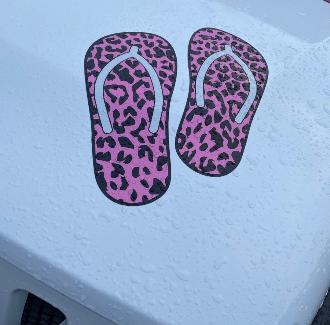leopard flip flop