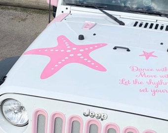 Starfish Vinyl Decal -  Accessories - Hood Decals for Women, Vinyl Stickers - by Artstudio54