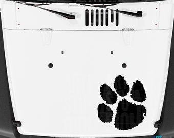Paw Print Dog Paw Tiger Paw Vinyl Decal -  Accessories, Hood Decals for Women, Vinyl Stickers - by Artstudio54