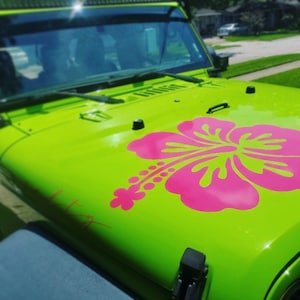 Hibiscus Flower Hood Vinyl Decals for Women, Vinyl Stickers - by Artstudio54