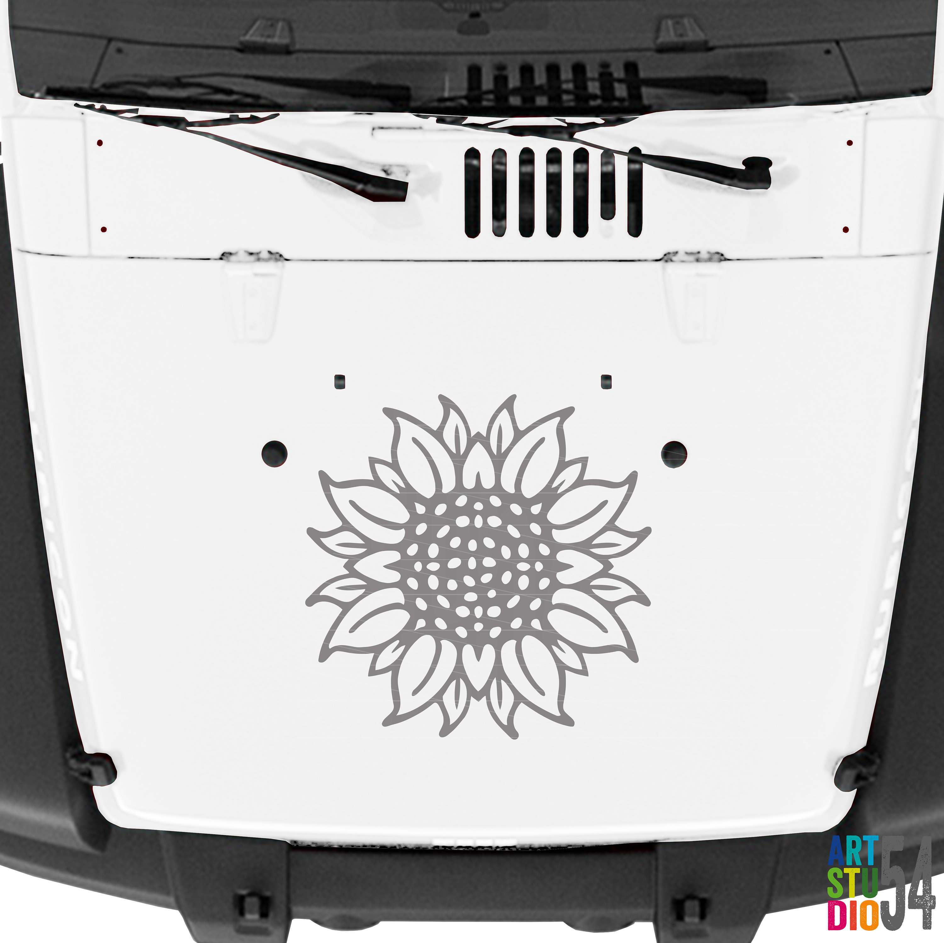 Sunflower Vinyl Decal Jeep Wrangler Accessories Hood Decals Etsy