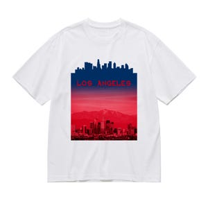 Unisex Los Angeles City Baseball T-shirt,City Nigh Scene Baseball Team Graphic Shirt,White/Black Baseball Tee S-3XL,100% Cotton Shirt Gift