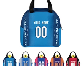 Personalized Basketball Lunch Bag: Custom Name & Number, Back to School Gift