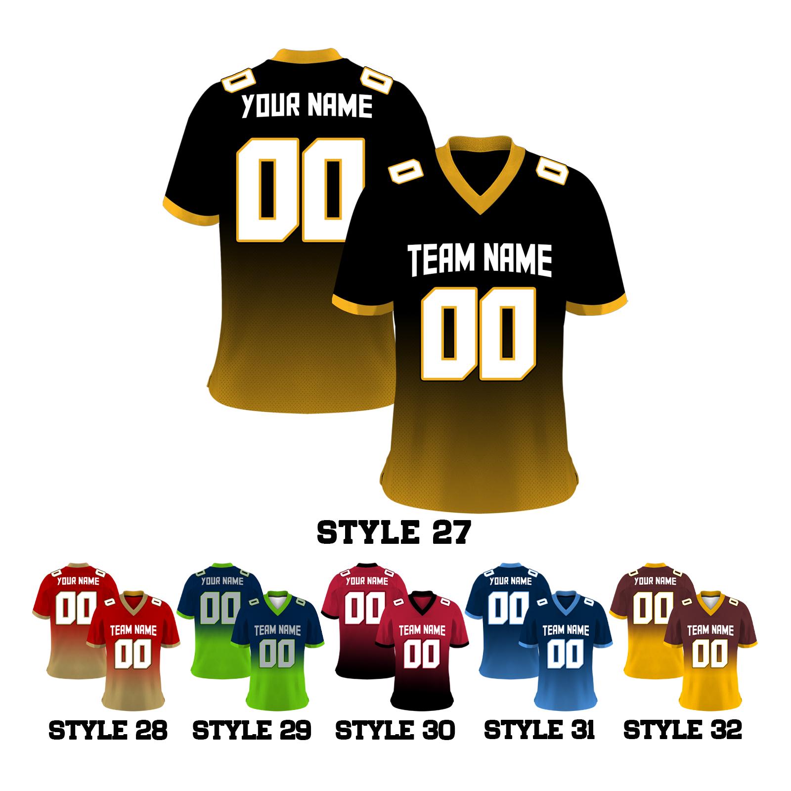 Maillot De Football Personnalisable - Nom D'équipe Et Numéro - Homme/Femme/Enfant - Taille S à 5XL - 100% Polyester
