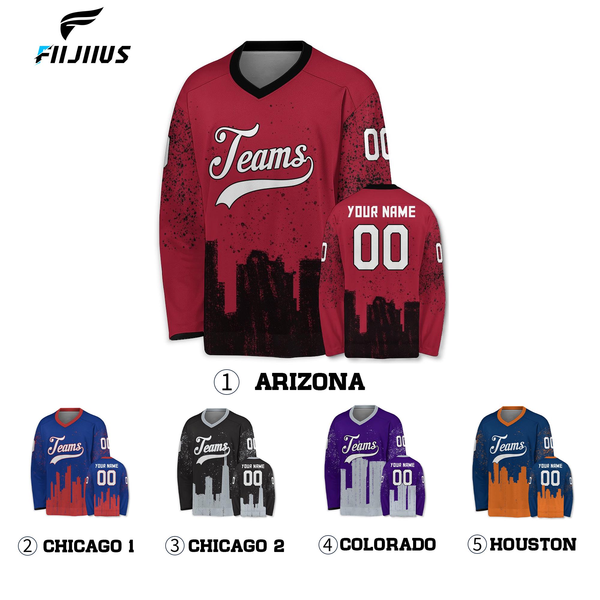 Kansas City Hockey Jersey Any Name Any Number Sewn, Blue