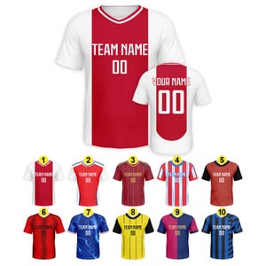 Custom Soccer Jersey Personalized Printed/Embroidered Name Number  Logo, Soccer Club Theme Game Training Shirt Fan Gift for Men Women Youth