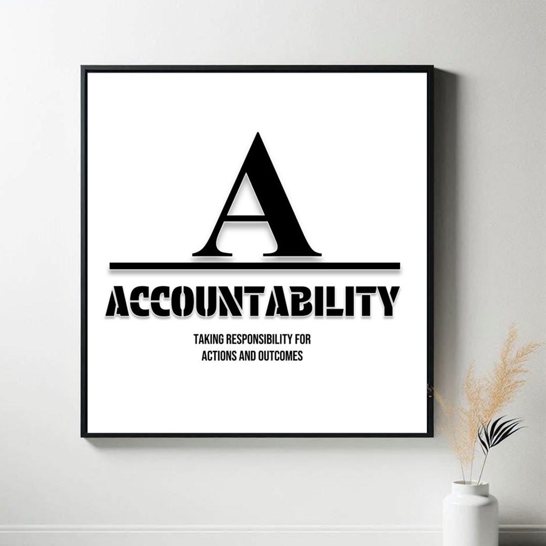 Modern Inspirational Wall Art Accountability Wall Art, Digital Print ...