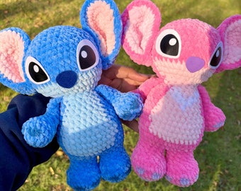 Crocheted Stitch and Angel Plushie: Handmade Alien Toy Made To Order