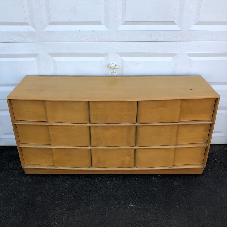 Mid Century Modern 9 Drawer Dresser By Heywood Wakefield 50