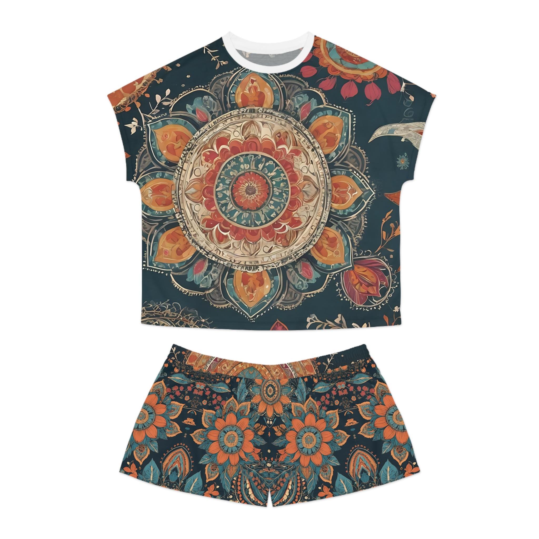 Womens Antique Floral Pajama Set main image 0