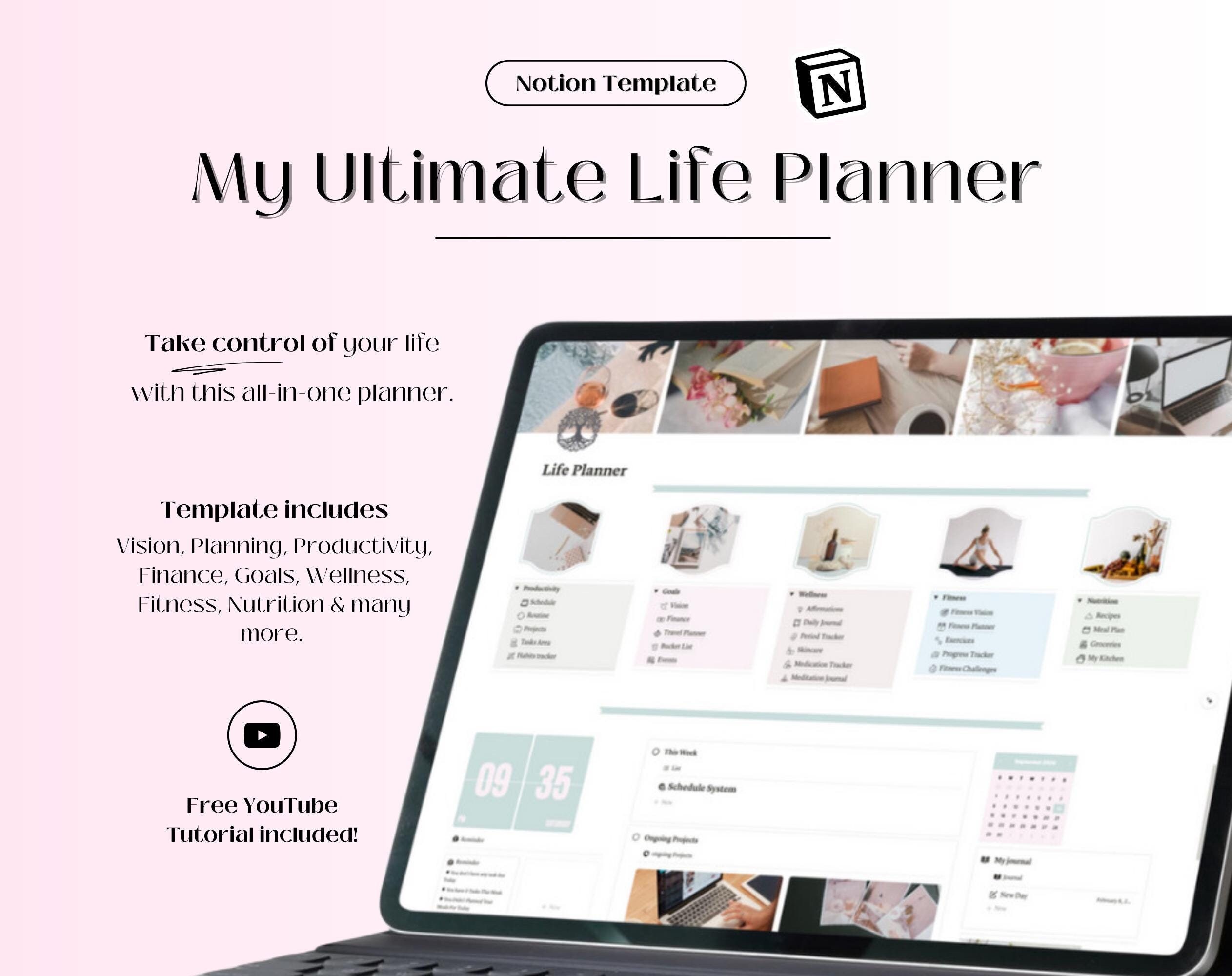 Ultimate Life Planner Notion Template Notion Planner Notion Life
