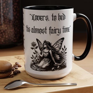 FAIRY MIDSUMMER NIGHT&#39;S Dream William Shakespeare Quote Vintage Accent Coffee Mug (11, 15oz)