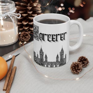 SORCERER CLASS TTRPG tower dnd dm Dungeon Master Game Master Gaming Dungeons and Dragons Baldur&#39;s Gate Ceramic Mug, (11oz)