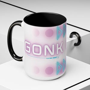 CYBERPUNK GONK  Edgerunners Gamer Anime TTRPG neon  Accent Coffee Mug (11, 15oz)