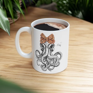 MIND FLAYER &quot;FLAY&quot; ttrpg  dnd Illithid Slay Baldur&#39;s Gate Dungeons and Dragons Cthulhu Ceramic Mug, (11oz, 15oz)