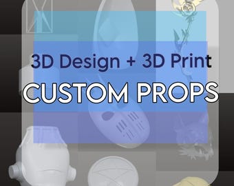 Booking CUSTOM Cosplays Props Commission Service - Cosplay 3D DESIGN- Cosplay 3D Printing- COSPLAY 3D Model- Cosplay 3D Print