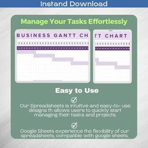 Business Gantt Chart Template - Editable Google Sheets for Project ...