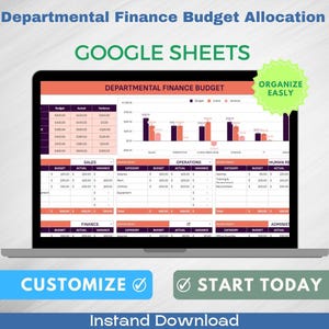 Departmental Finance Budget Allocation Template - Editable Google ...