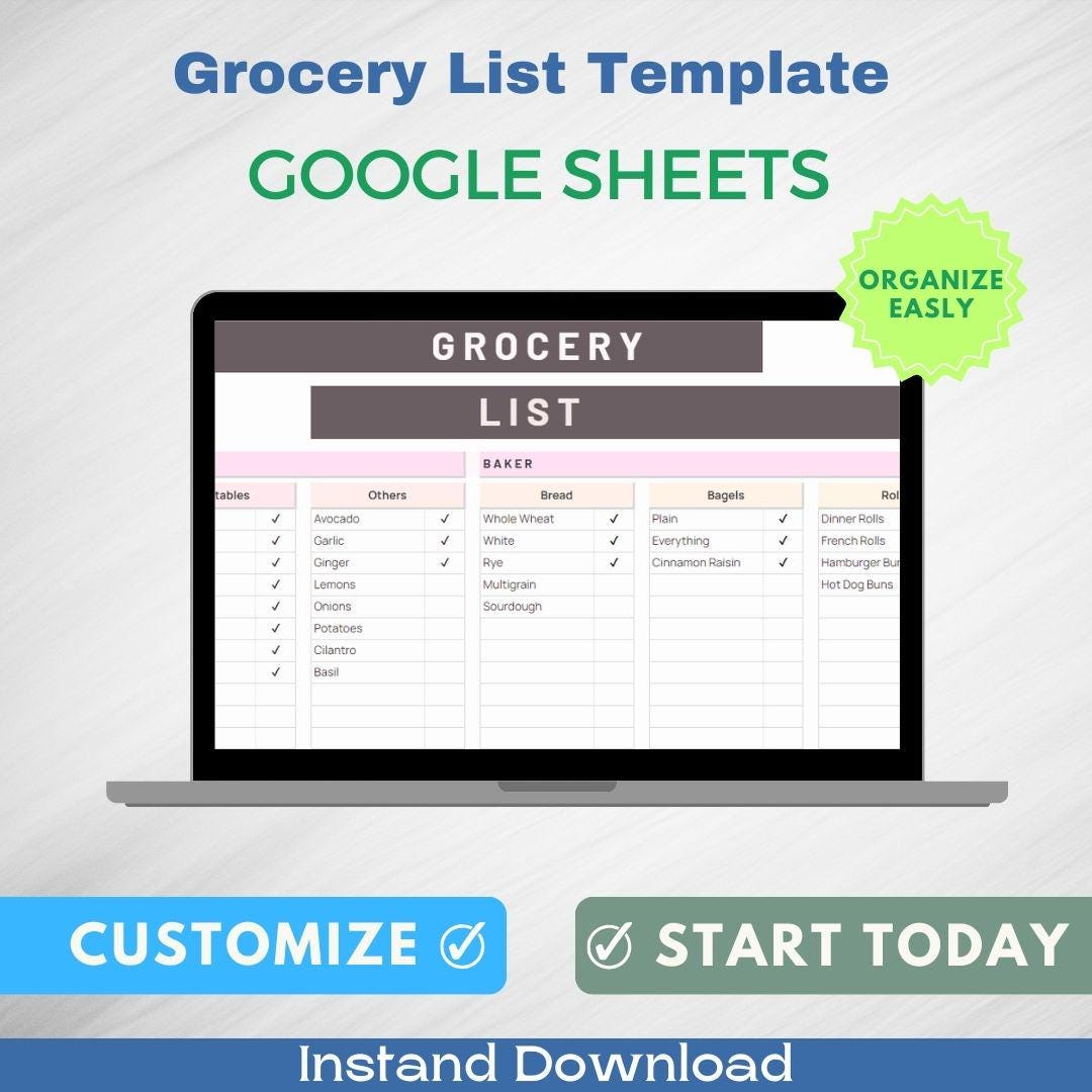 Grocery List Template Google Sheets Restaurant Inventory Management