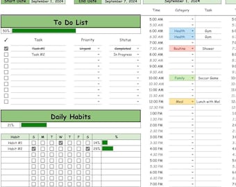 Organize & Achieve: Weekly Planner With To-do List, Habit Tracker, and ...