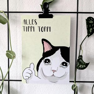 Postkarte "Alles Tippi Toppi" | Lustige Postkarte | Meme Art | Graphic Art | Geschenkidee