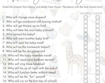 Guess Who Baby Shower Game - Etsy