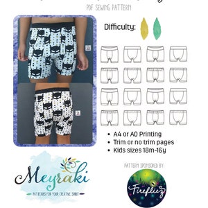 Baseball Boxer Briefs Kids Grössen 18m-16 von Meyraki Patterns