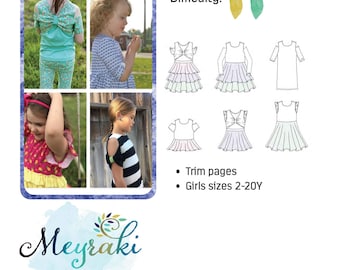 Sleeve add on for Gigi and Play Date size 2-20Y PDF sewing pattern