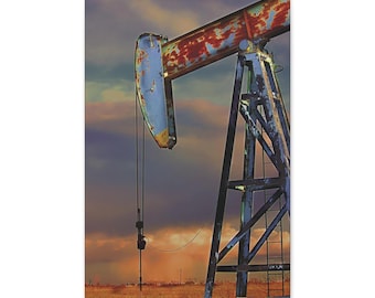 Pump Jack Canvas Wrap: Ölindustrie New Mexico