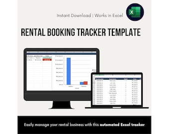 Short-Term Booking Tracker | Vacation Rental Template | Rental Property Booking |BNB Host Excel Template | Automated Income & Expense Sheet