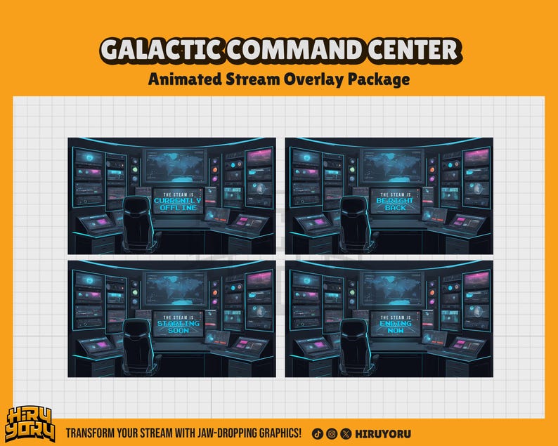 Mock Galactic Command Center Script Example Galactic Command Center Animated Stream Overlay Pack - Etsy
