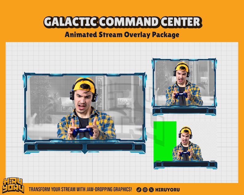 Mock Galactic Command Center Script Example Galactic Command Center Animated Stream Overlay Pack - Etsy