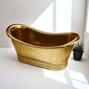 Luxury Handmade Brass Bathtub – Freestanding Clawfoot Soaking Tub for Spa & Home, Antique Hammered Finish Bathtub, Handmade Brass bathtub