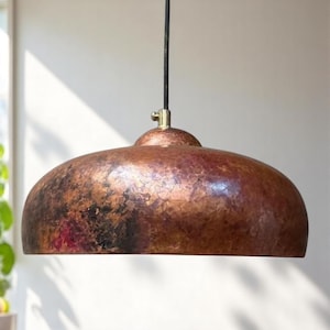 Handmade Rustic Copper Kitchen Island Pendant Light, Copper Pendant Light Fixture, Copper pendant Light Shade, vintage copper Light Fixture