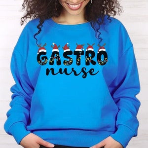 Christmas Gastro Nurse Sweatshirt, Crewneck for GI Nurse, Holiday Endo Nurse Shirt, Sweatshirt for Endoscopy Nurse, Nurse Secret Santa Gift