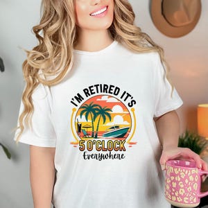 Cruise Retirement 2025 PNG – Funny Summer Retired T-Shirt Design, Cruising Into Retirement Sublimation File, Digital Download