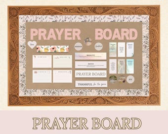 Prayer Board Kit Printable, Prayer Vision Board, Prayer Board Headers, Prayer Starter Kit, Prayer Envelopes, Faith Vision Board Prayer Cards