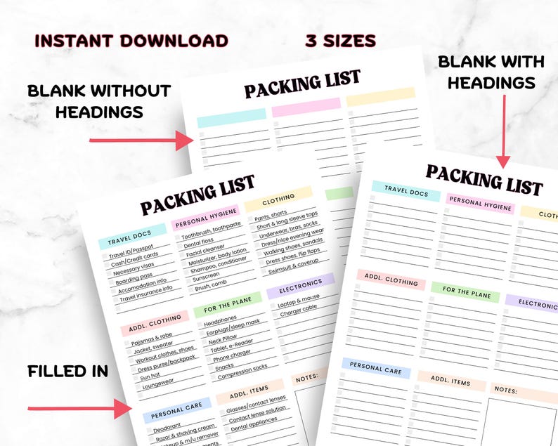 Travel Itinerary, Packing Checklist, Vacation Planning, Travel Packing ...