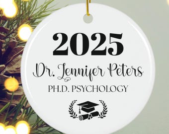Aanpasbaar doctoraatsafstuderenornament, promovendus, voltooide doctoraatsgeschenken, afstuderen doctoraat, felicitatiecadeau, afstudeeraandenken