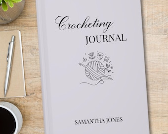 Custom Crocheter Hardcover Journal, Crochet Planner, Crocheting Tracker, Crochet Notebook, Project Notebook, Crocheting Diary