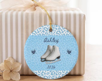 Custom Figure Skating Ceramic Ornament, Figure Skating Gifts, Ice Skating Themed Gift, Skating Coach Gift, Ice Skater Gift, Figure Skaters